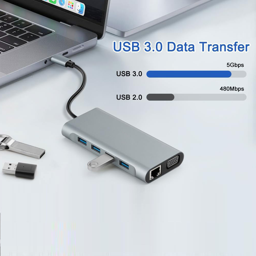 USB Type-C DockingStation Laptop-Adapter