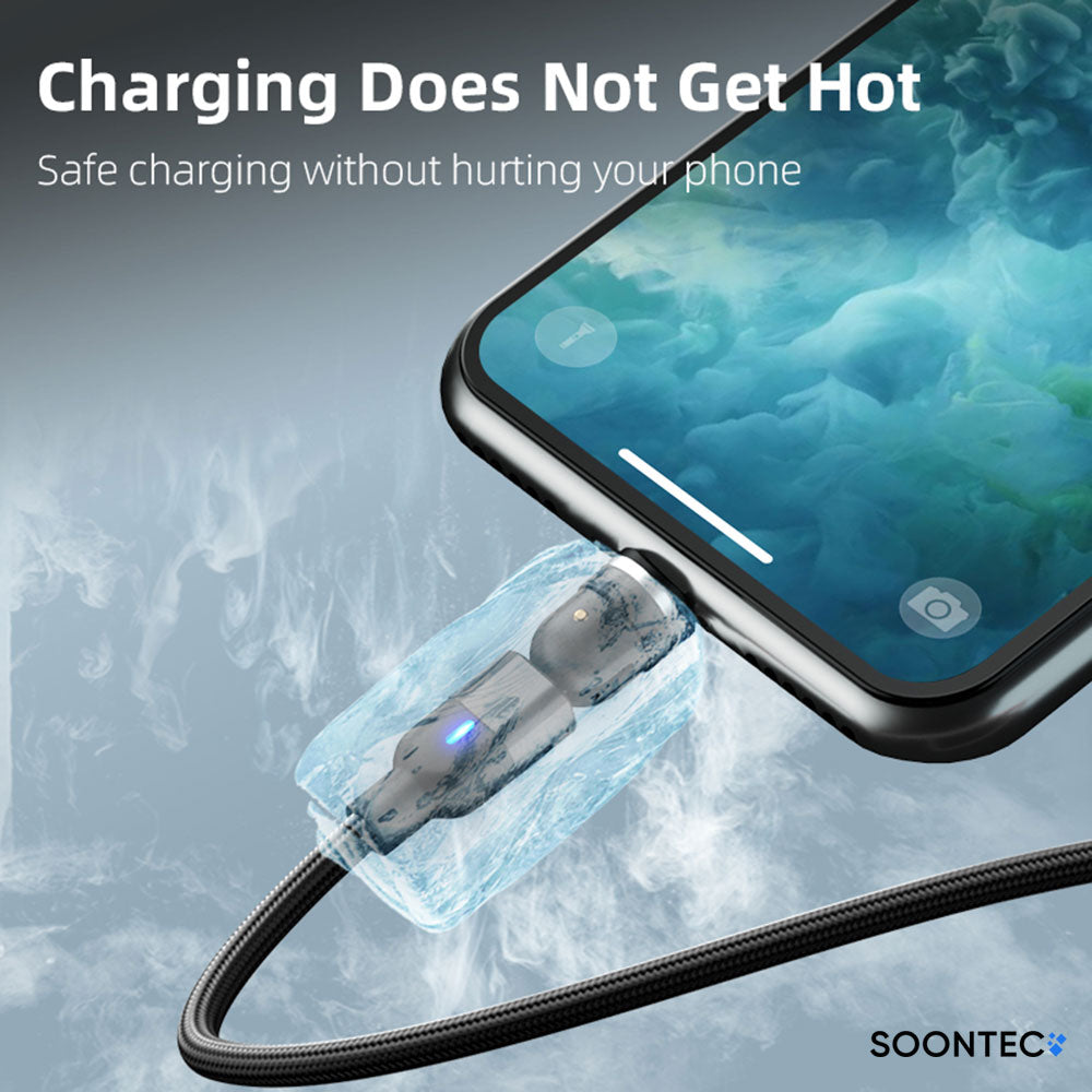 Magnet Ladekabel Datenkabel drehbar 360° 180° 3 in 1 Stecker Micro USB/ USB-C/ Lightning