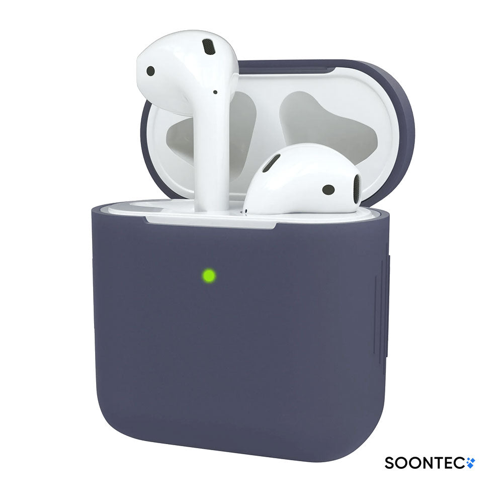 AirPods Hülle Blau SOONTEC Case Silikon Schutzhülle für Apple AirPods 1. Generation 2. Generation