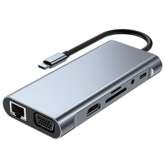 SOONTEC Kompakt HDMI Adapter, 11 in 1 Multiport-Dock 4K-Adapter, HDMI / USB-C / DP / USB-3.0 / microSD Laptop Zubehör