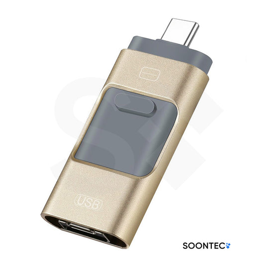 SOONTEC 128 GB 3.0 USB-Stick Memory Stick 3 in 1 für iPhone / USB / USB-C