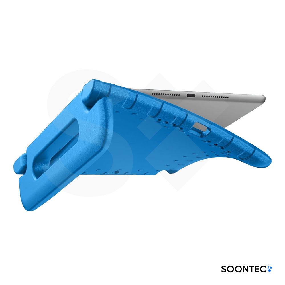 SOONTEC iPad Hülle für Kinder – Stoßfeste EVA Schutzhülle mit Griff & Ständer in Blau/Pink – passend für iPad 10.2, 10.9, Pro 11/13, Air 13, Mini 6/7