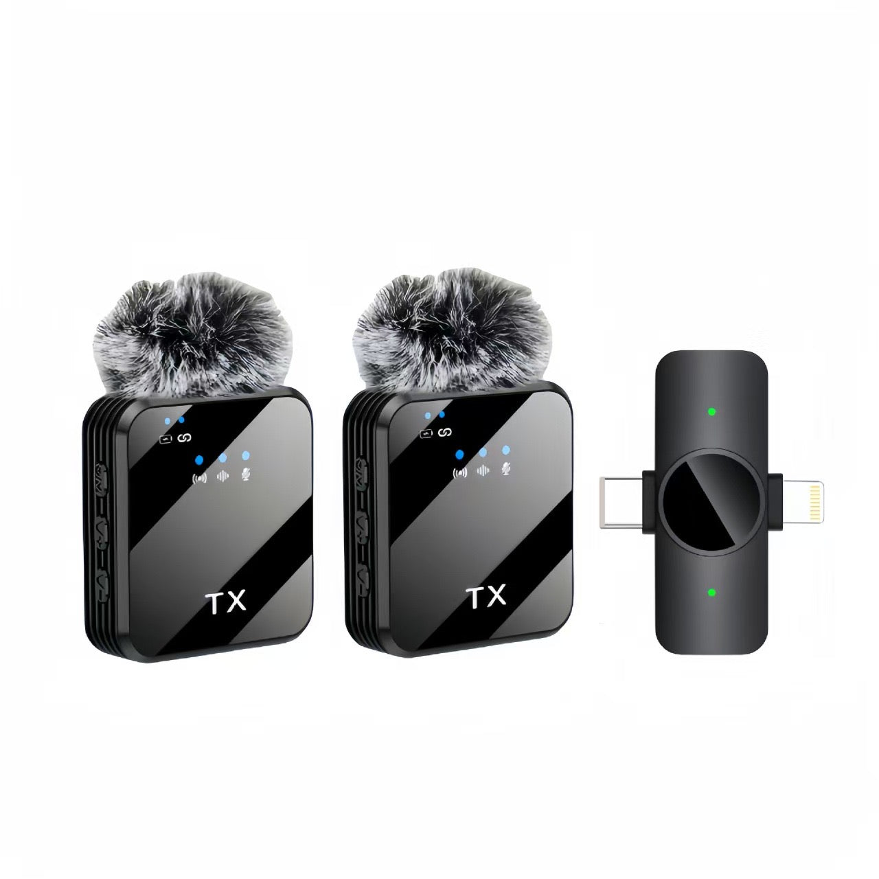 SOONTEC F15 2-in-1 Wireless Lavalier Mikrofon Set in Schwarz