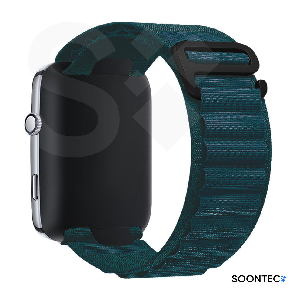 SOONTEC Premium Nylon Loop Armband für Apple Watch Ultra 1/2/3 & Series 1-11 – Robustes Outdoor-Sportarmband mit G-Hook Verschluss