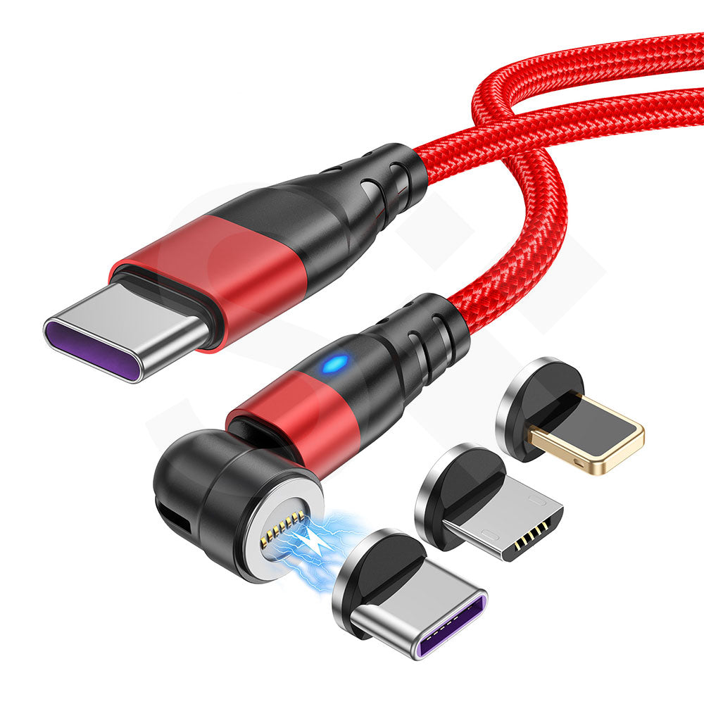 Magnetisches Schnellladekabel mit 540 Grad Rotation und flexiblem Kopf für Gaming und Office