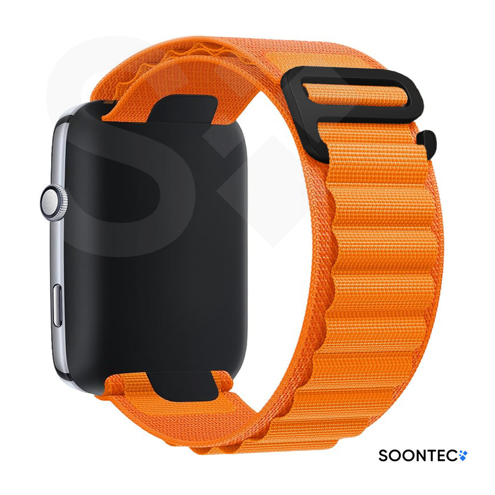 SOONTEC Premium Nylon Loop Armband für Apple Watch Ultra 1/2/3 & Series 1-11 – Robustes Outdoor-Sportarmband mit G-Hook Verschluss