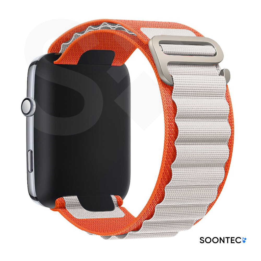 SOONTEC Premium Nylon Loop Armband für Apple Watch Ultra 1/2/3 & Series 1-11 – Robustes Outdoor-Sportarmband mit G-Hook Verschluss