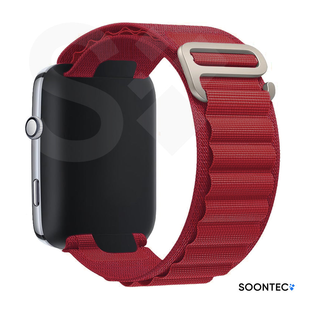 SOONTEC Premium Nylon Loop Armband für Apple Watch Ultra 1/2/3 & Series 1-11 – Robustes Outdoor-Sportarmband mit G-Hook Verschluss