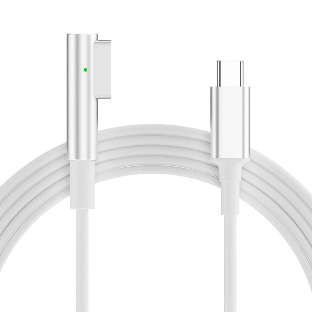 SOONTEC magnetisches USB-C zu MagSafe 1 Ladekabel für Apple MacBook Air und Pro in Weiß, 140W Schnellladefunktion.