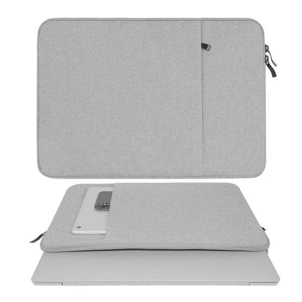 SOONTEC.12.5.Zoll.Wasserabweisend.Laptop.Tasche.Sleeve.Case.Notebook.Hülle.Schutzhülle.für.MacBook.Pro.Retina.13.MacBook.Air.Retina.2018.12.9.iPad.Pro.2016.2017.13.5.Surface.Laptop2.hellgrau2